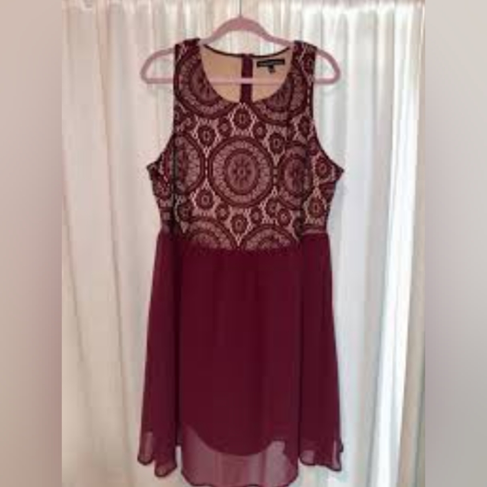 "Heartsoul" Plus size Lace top Dress - Picture 2 of 8